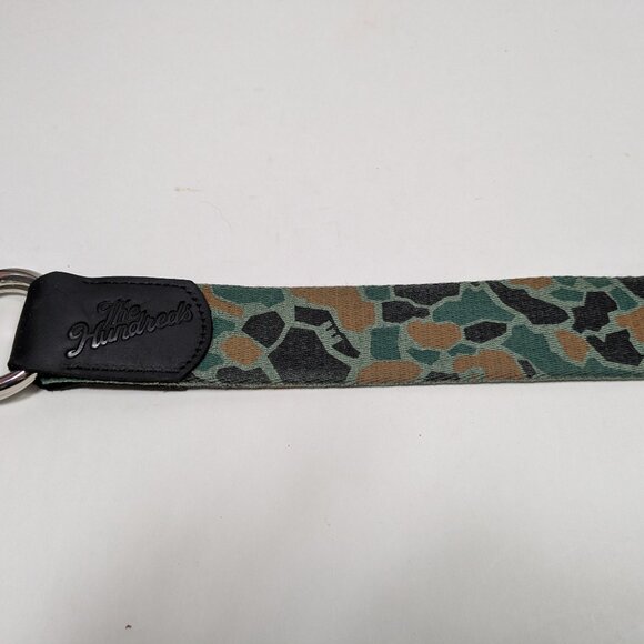 The Hundreds Camo Fabric Belt Silver Hardware Green Black Brown Utility Modern - Picture 3 of 9